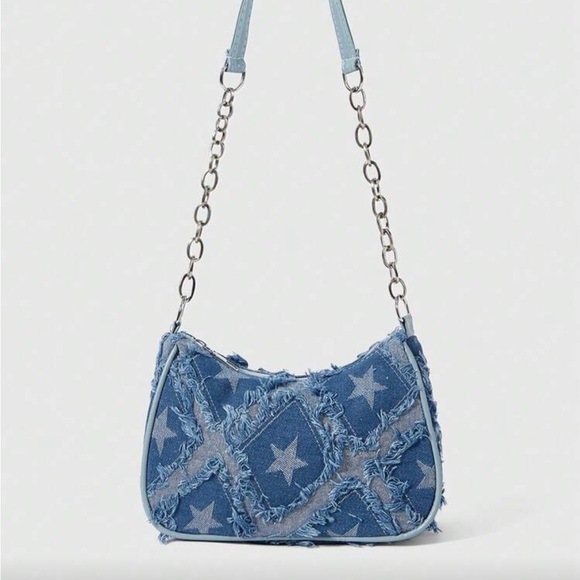Handbags - ⚠️Clearance Blue Denim Star Pattern Chain Shoulder Bag